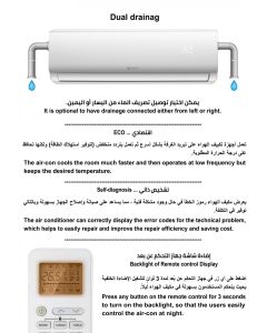 مكيف ز.ترست ايليت جداري 12100 وحدة ، انفرتر ، بارد