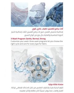 غسالة ال جى حوضين ، (14)كيلو/غسيل ، (10)كيلو/تجفيف