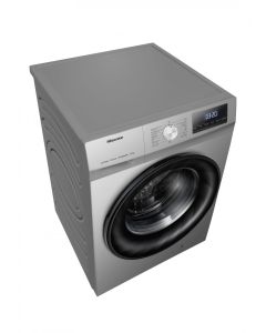 "غسالة هايسنس تعبئة أمامية (12) كيلو ، (15) برنامج ، انفيرتر - فضي"