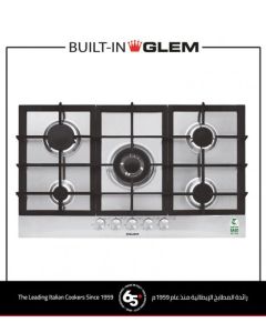 موقد جليم بلت إن - غاز (86) سم ، (5) شعلات ، مفاتيح التحكم أمامية - أستيل