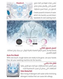 غسالة ال جى (11.5) كيلو ، تحكم انفرتر ذكي ، غسيل مسبق