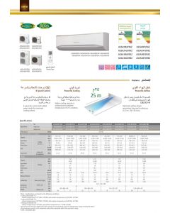 مكيف جنرال جداري 19000 وحدة ، حار/ بارد